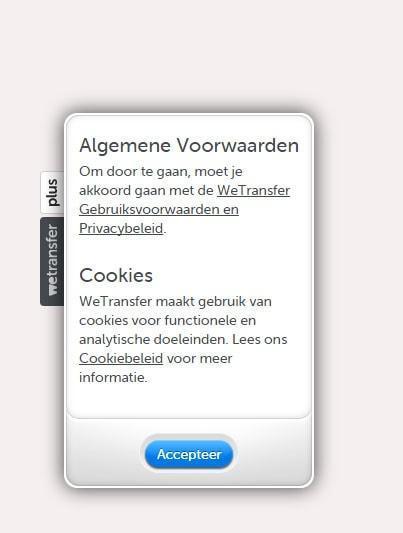 We Transfer - Stap 1