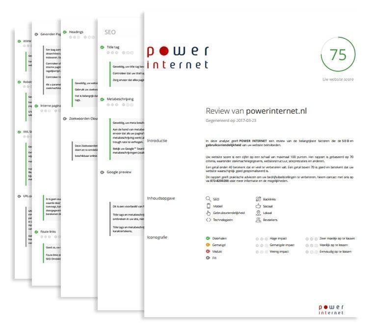 Inzicht in uw website.